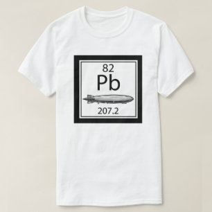 Lood Zeppelin Periodiek Systeem Atoomnummer Led T-shirt