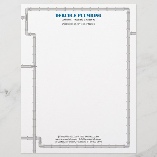 Loodbuizen Persoonlijk Briefhoofd (Voorkant)