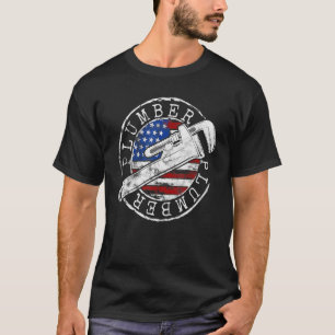 Loodgieter Amerikaanse Vlag Loodgieterswerk Usa Pa T-shirt
