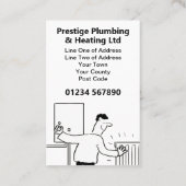 Loodgieter Boiler & Verwarming Engineer Visitekaartje (Achterkant)