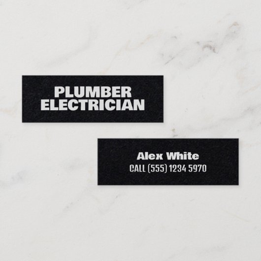 ⚡ Loodgieter & Elektrikien Premium Mini Visitekaartje (Voorkant / Achterkant)
