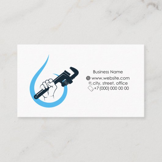 Loodgieter en Loodgieterswerk Visitekaartje (Voorkant)