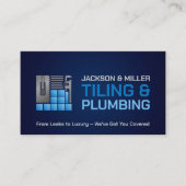 Loodgieter- en tegeldiensten visitekaartje (Voorkant)