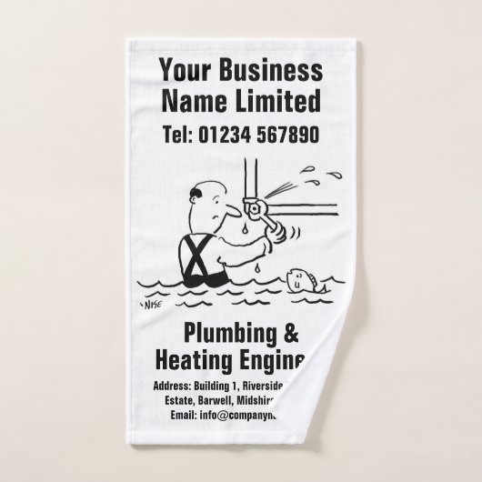Loodgieter en Verwarming Engineer Ontwerp Handdoek (Handdoek)