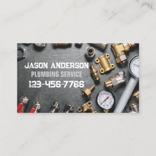 Loodgieter Gereedschap Kraan Handyman Pluming Serv Visitekaartje (Voorkant)