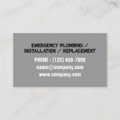 Loodgieter Gereedschap Pijp Handyman Pluming Servi Visitekaartje (Achterkant)