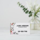 Loodgieter Gereedschap Pijp Handyman Pluming Servi Visitekaartje (Staand voorkant)