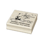 Loodgieter Het herstellen van een Pijp met Vis Rubberstempel (Stempel)