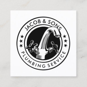 Loodgieter Loodgieterswerk Huis Reparatie Visiteka Vierkante Visitekaartje