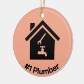 Loodgieter Ontwerp Keramisch Ornament (Links)