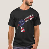 Loodgieter Pijp Moersleutel Amerikaanse vlag Pijp  T-shirt (Voorkant)