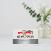 Loodgieter Sleutel Logo Visitekaartje (Staand voorkant)