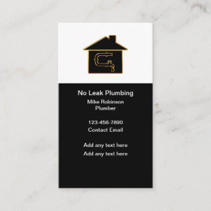 Loodgieter Upscale Verticale Visitekaartjes