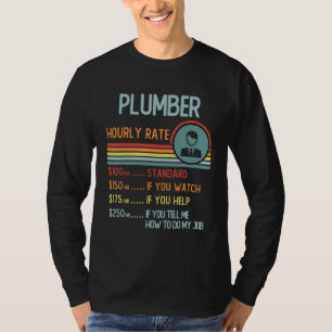 Loodgieter Uurloon T-Shirt Retro Beroep