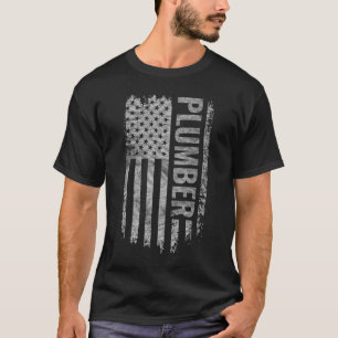 Loodgieter VS Vlag versleten ontwerp T-shirt
