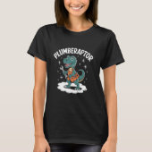 Loodgieterij Dinosaur T-Rex Pijp Wrench Dino Funny T-shirt (Voorkant)