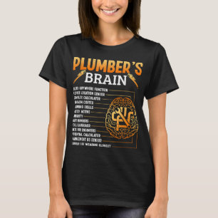 Loodgieters Brain Loodgietersleiding Pijpfitter Va T-shirt