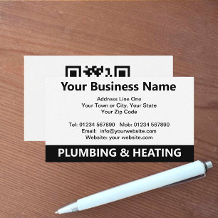 Loodgieters & Verwarming QR Code Visitekaartje