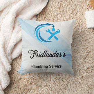 Loodgietersdienst Blue Water Drop Logo Loodgieter Kussen