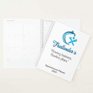Loodgietersdienst Blue Water Drop Logo Loodgieter Planner