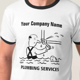 Loodgietersdiensten Cartoon T-Shirt