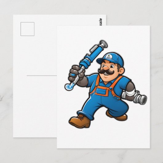 Loodgietersdiensten logo briefkaart (Voorkant / Achterkant)