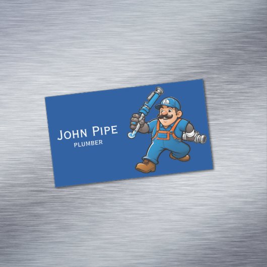 Loodgietersdiensten logo magnetisch visitekaartje (Voorbeeld)