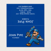 Loodgietersdiensten logo visitekaartjes (Buitenkant ongevouwen)