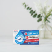 Loodgietersdiensten, loodgieter, loodgietersrepara visitekaartje (Staand voorkant)