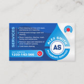 Loodgietersdiensten, loodgieter, loodgietersrepara visitekaartje (Achterkant)