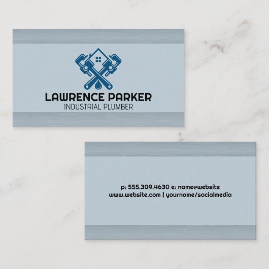 Loodgieterssleutel Thuis Logo Visitekaartje (Voorkant / Achterkant)