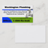 Loodgietersvisitekaartje Visitekaartje (Voorkant / Achterkant)