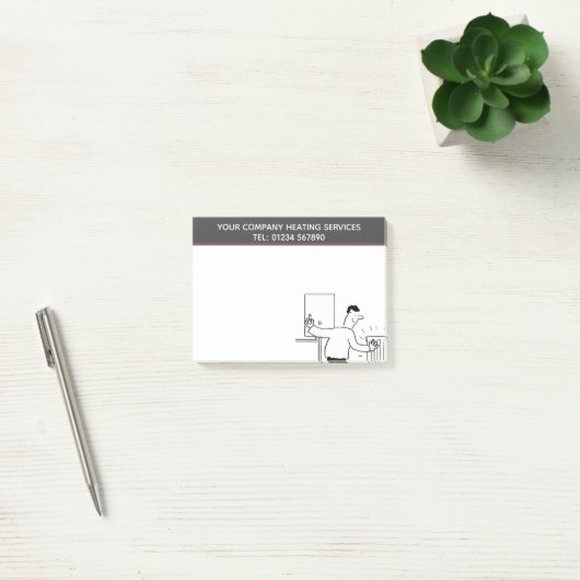 Loodgieterswerk en verwarming, verwarming ingenieu post-it® notes (Kantoor)