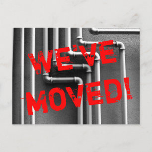 Loodgieterswerk pijpleiding bewegend briefkaart on