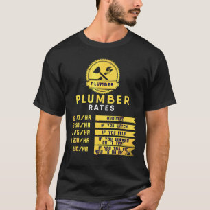 Loodgieterswerk uurtarief loodgieters t-shirt