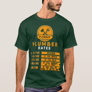 Loodgieterswerk uurtarief loodgieters t-shirt