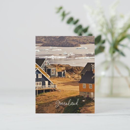 Loodschap in Groenland, schilderachtig landschapsf Briefkaart (Staand voorkant)