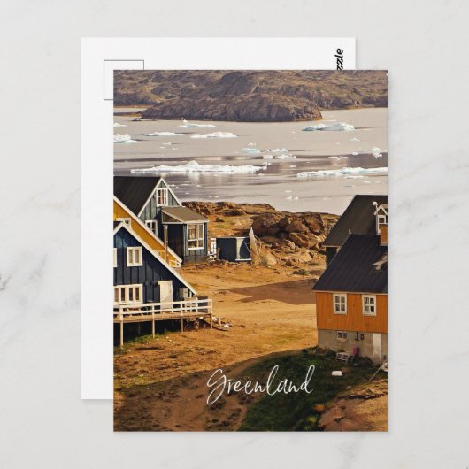 Loodschap in Groenland, schilderachtig landschapsf Briefkaart (Voorkant / Achterkant)