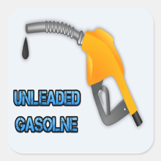 loodvrije benzine vierkante sticker (Voorkant)
