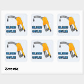 loodvrije benzine vierkante sticker (Vel)