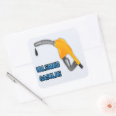 loodvrije benzine vierkante sticker (Envelop)