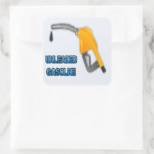 loodvrije benzine vierkante sticker (Tas)
