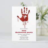loody hand halloween invitation (Debout devant)