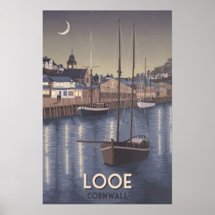 Looe Cornwall Reisposter Poster