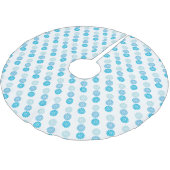 -look 1970s Blue Floral Kerstboom Rok (Gekanteld)