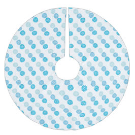 -look 1970s Blue Floral Kerstboom Rok