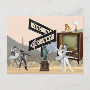 look Amerikaanse collage Briefkaart