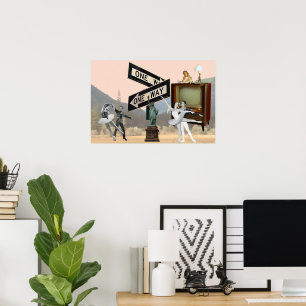  look Amerikaanse collage Poster