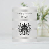 look Art Deco Plume Blk Whv RSVP (Staand voorkant)