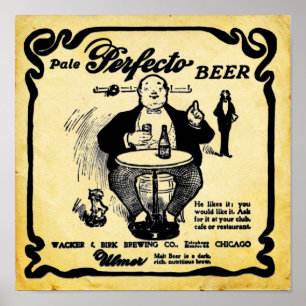 look Bleek ideaal voor afdrukken in bier Poster
